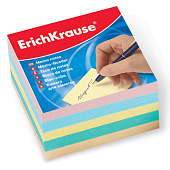 Блок для записей ERICH KRAUSE непроклеенный, куб 9х9х5, цветной, 5139